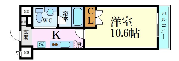 ウイング稲荷町の物件間取画像