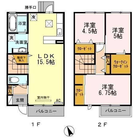 シャンティ神田山の物件間取画像