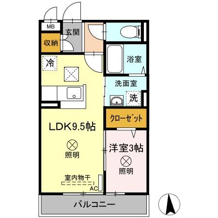 オレンジコートの物件間取画像