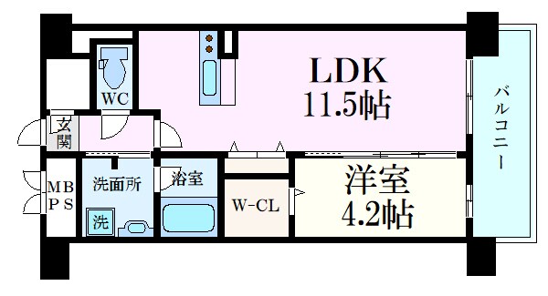 リヴィエール東白島の物件間取画像