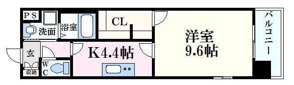 グラビスコート八丁堀の物件間取画像