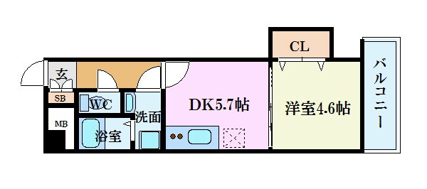 MBS　Building南竹屋の物件間取画像