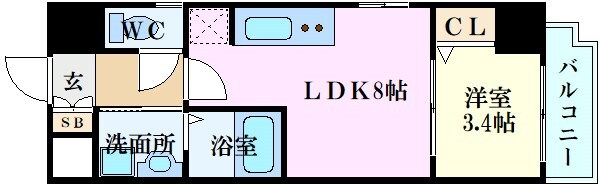 銀山町駅 徒歩2分 4階の物件間取画像