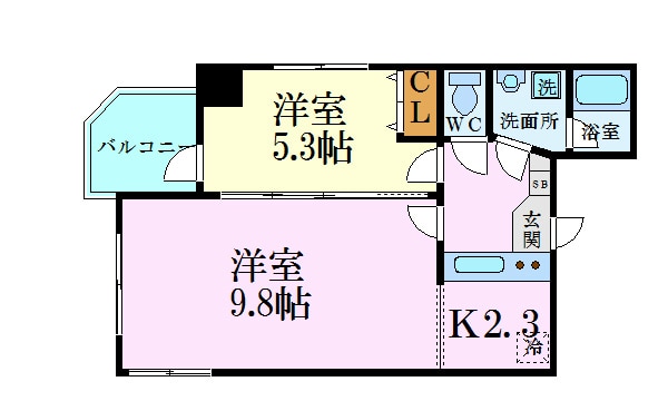 ウイング稲荷町の物件間取画像