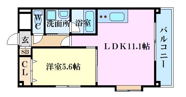 コンフォール空港通りの物件間取画像