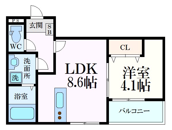 メゾンクレール廿日市市役所駅前の物件間取画像