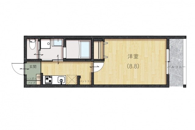 Lien Cort宇品の物件間取画像