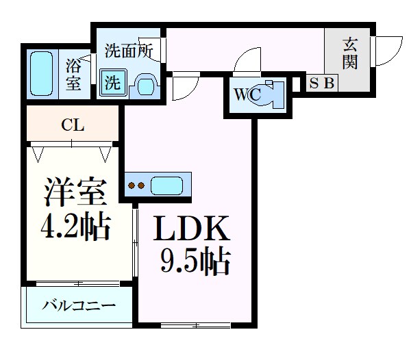 メゾンクレール廿日市市役所駅前の物件間取画像