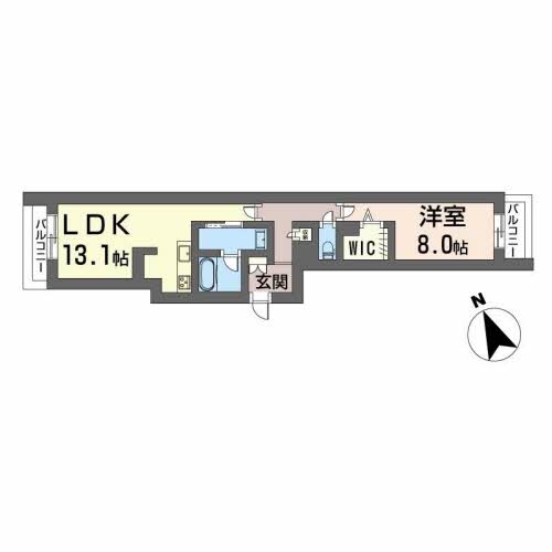 シャーメゾンプレシャス祇園の物件間取画像