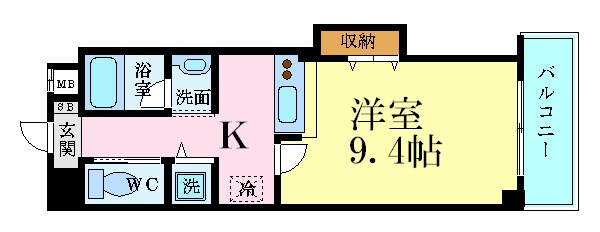 アルファレガロ天満公園の物件間取画像