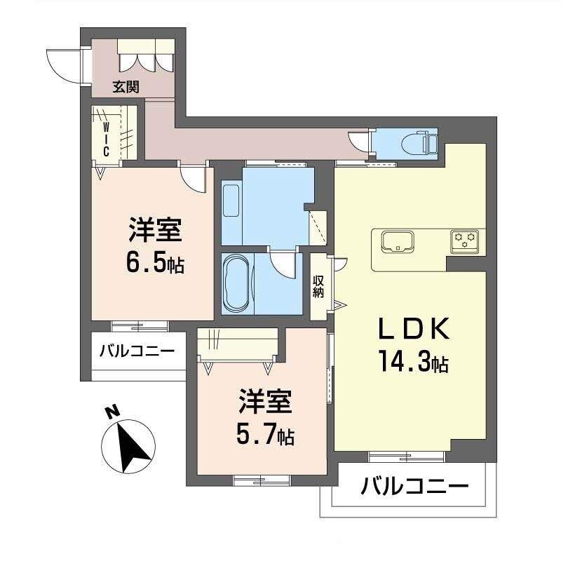 フェリークの物件間取画像