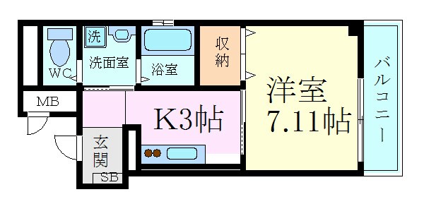 広島駅 徒歩5分 3階の物件間取画像