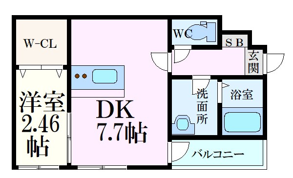 セブンプロート五日市リバーサイドIIの物件間取画像