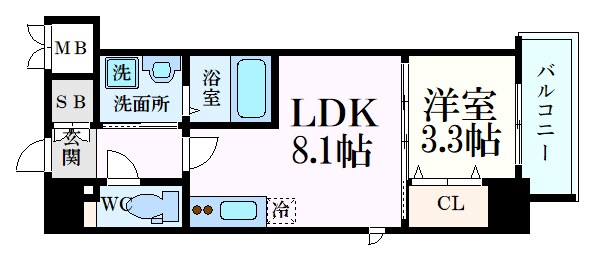 S-RESIDENCE天満町barkの物件間取画像