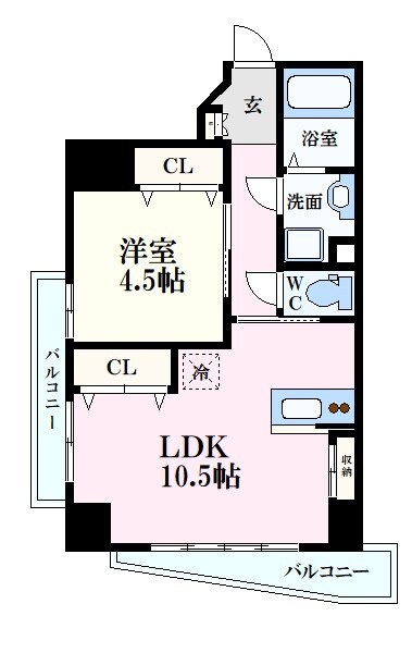 アルル五日市駅前の物件間取画像