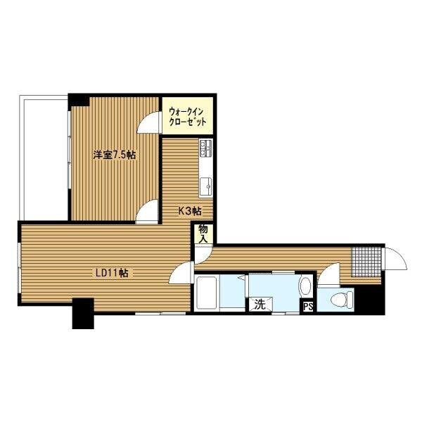 横浜駅 徒歩8分 8階の物件間取画像