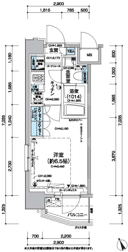 京急蒲田駅 徒歩9分 7階の物件間取画像