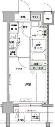 穴守稲荷駅 徒歩5分 4階の物件間取画像