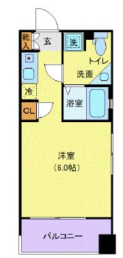 クレジデンス神谷町の物件間取画像