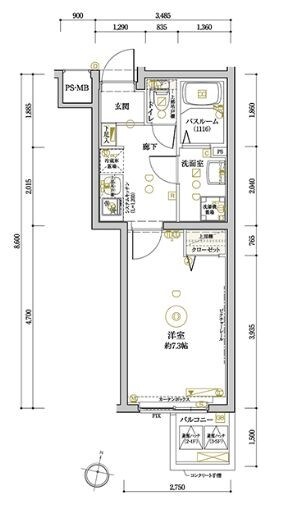 クレヴィスタ赤羽の物件間取画像