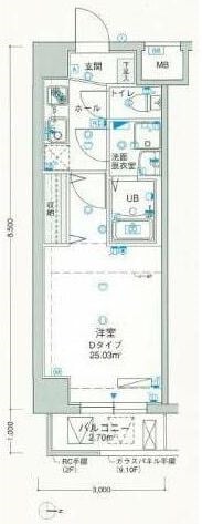 グランリーヴェル川崎ウエストの物件間取画像