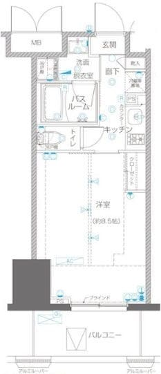 ZOOM川崎EASTの物件間取画像