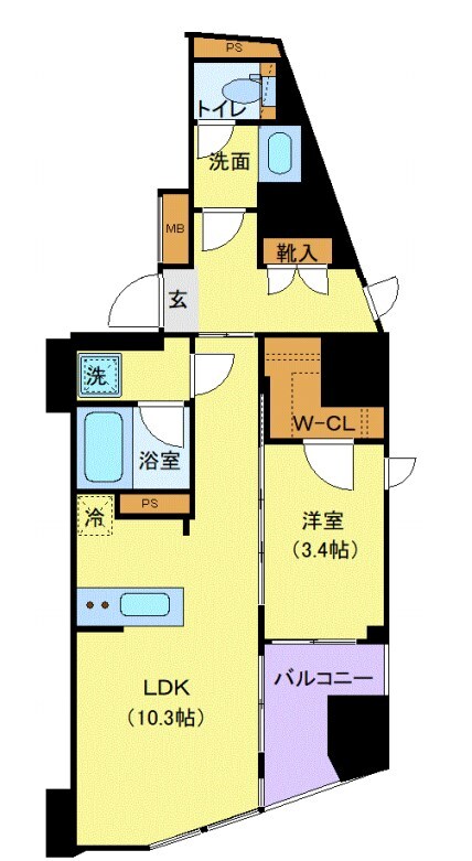 ジェノヴィア新宿早稲田グリーンヴェールの物件間取画像