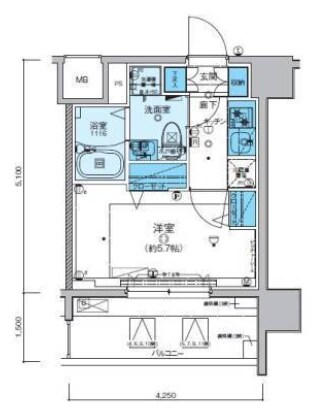 リヴシティ横濱新川町弐番館の物件間取画像