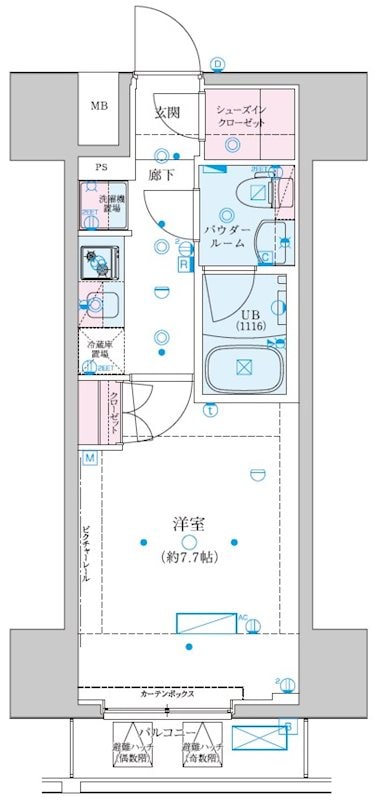 ジェノヴィア川崎Ⅶの物件間取画像