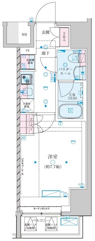 ジェノヴィア川崎Ⅶの物件間取画像