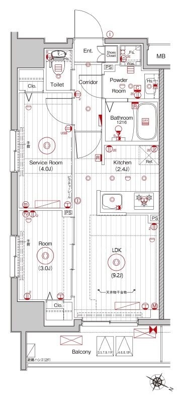 メイクスWアート横浜関内の物件間取画像