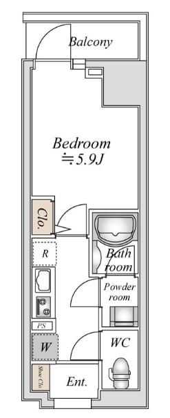 Bandoubashi Rental Apartmentの物件間取画像