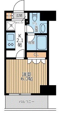 戸部駅 徒歩5分 6階の物件間取画像