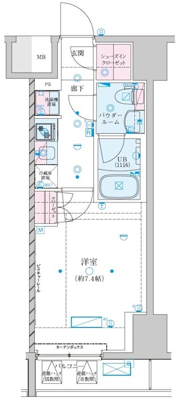 ジェノヴィア川崎Ⅶの物件間取画像