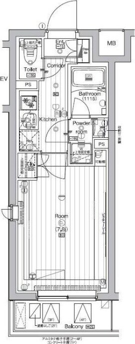 北千束駅 徒歩1分 2階の物件間取画像