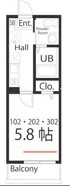 三ツ沢下町駅 徒歩8分 3階の物件間取画像