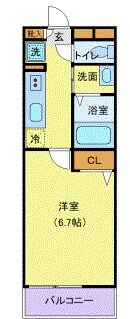 アムール横須賀中央の物件間取画像