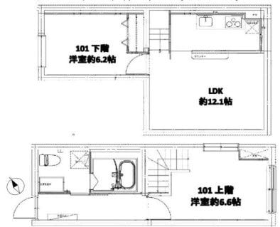 大森駅 徒歩3分 1-B1階の物件間取画像