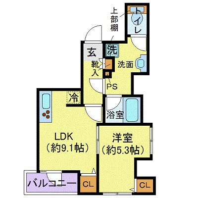 エストゥルース入谷の物件間取画像