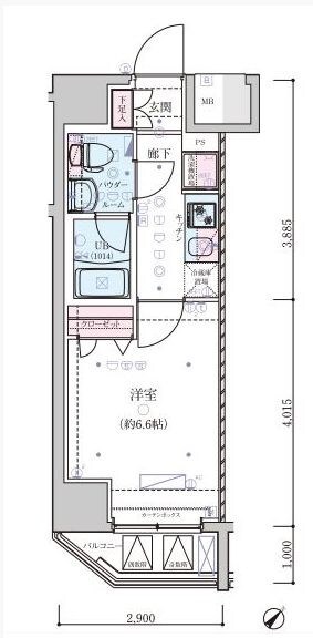 伊勢佐木長者町駅 徒歩3分 9階の物件間取画像