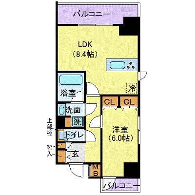 LEXE秋葉原Eastの物件間取画像