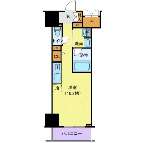 千葉中央駅 徒歩5分 5階の物件間取画像