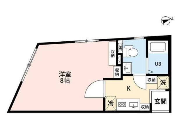 東神奈川駅 徒歩4分 5階の物件間取画像