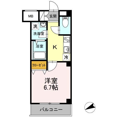 穴守稲荷駅 徒歩5分 3階の物件間取画像