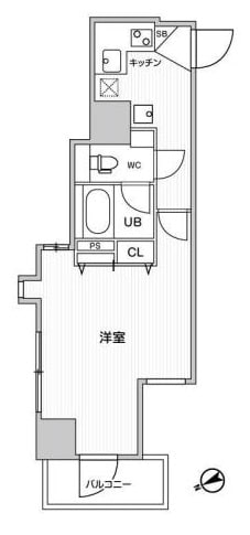 川崎駅 徒歩3分 7階の物件間取画像