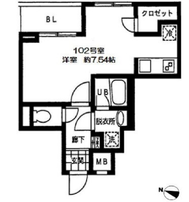 大森駅 徒歩7分 1階の物件間取画像