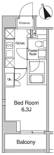 プラウドフラット蒲田Ⅱの物件間取画像