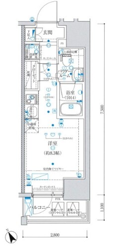 西横浜駅 徒歩8分 8階の物件間取画像