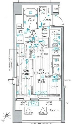 デュオステージ横濱桜木町の物件間取画像