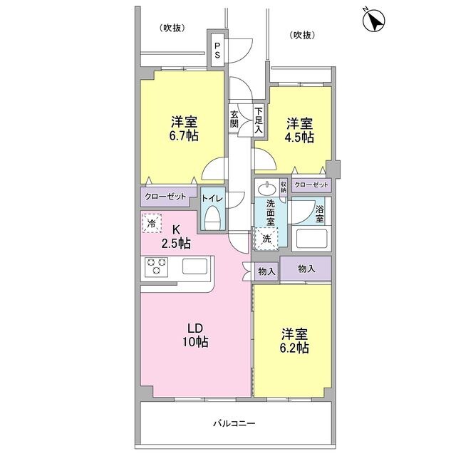 根岸旭台フーガの物件間取画像